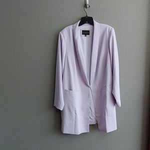 Lavender Long Blazer with Pockets